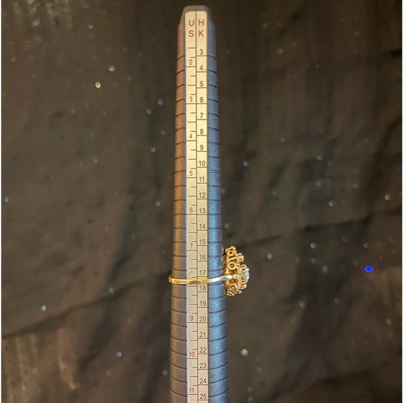 Opal and Ruby Ring 14 karat gold - Picture 5 of 5